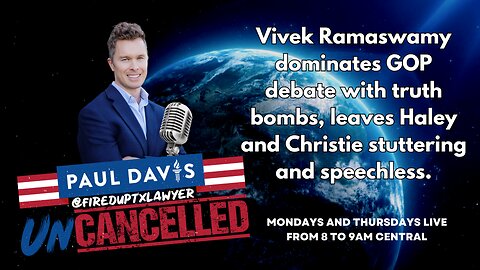 GOP Debate | Vivek Ramaswamy | Vivek dominates GOP debate with truth bombs; leaves Haley and Christie stuttering and speechless!