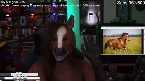 Body Paint Twitch Stream| Horsing Around A Horse Body Paint | Halloween