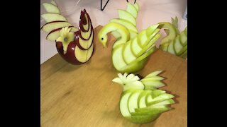 How to make apple swan