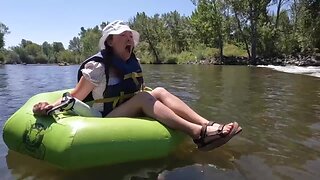 Checking out the Boise River float on a sizzling Saturday