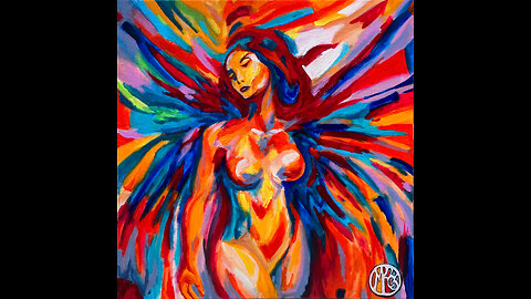 'Chromatic Feminine' Original Art Painting Timelapse 8-11-23