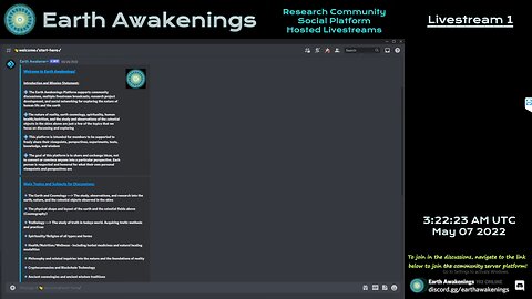 Earth Awakenings - Livestream 1 - #1350 (Part 2 of 2)