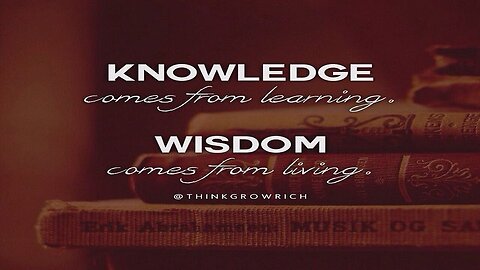 Knowledge Vs Wisdom