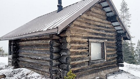 APPROACH & EXPLORING 4K RUSTIC North Blowout Log Cabin Shelter! | Ray Benson Sno-Park Central Oregon