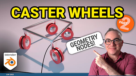 100% Simulation Nodes Caster Wheels (2/2) Blender Geometry Nodes Tutorial