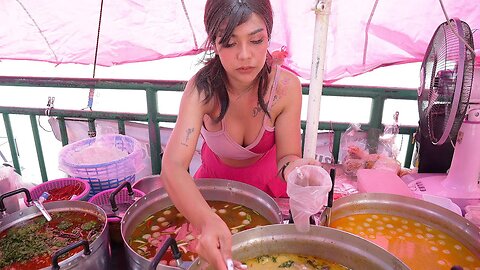 Big Size! The Most Popular Chicken Rice Lady In Bangkok - Thai Street Food