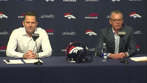 Broncos GEO, GM discuss search for new head coach after firing Nathaniel Hackett