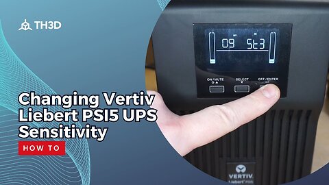 Changing Vertiv Liebert PSI5 UPS Sensitivity