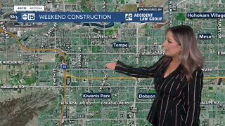 Weekend freeway construction happening around the Valley