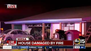 Home damaged by fire in Mesa