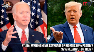 STUDY: Evening News Coverage of Biden is 66% Positive 92% Negative for Trump
