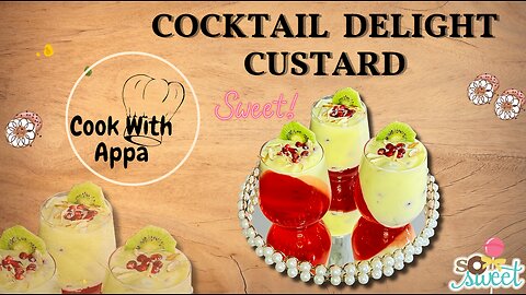 Cocktail Delight Custard / Jelly Custard Trifle / Special Fruit Custard #fruitcusturd #homemade