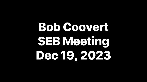 Bob Coovert GA State Election Brd 12/19/23