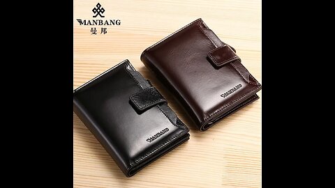 SALE!! Genuine Leather Men Wallets Fashion Trifold Wallet