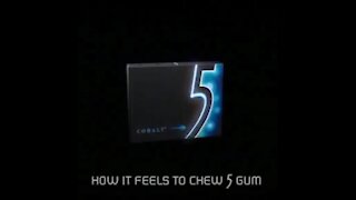 how it feels to chew 5 gum Animated