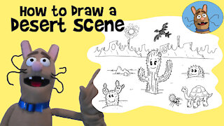 How to draw a Desert Scene