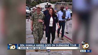 Sen. Kamala Harris goes on submarine tour