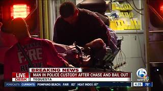 Man in custody after chase, suspect bails out in Tequesta