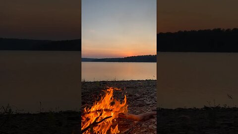 Peaceful Lakeside Campfire with Friends #camping #backpacking #bushcraft