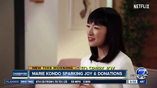 Marie Kondo sparking joy & donations
