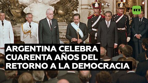 Argentina celebra cuatro décadas del retorno a la democracia tras más de siete años de dictadura