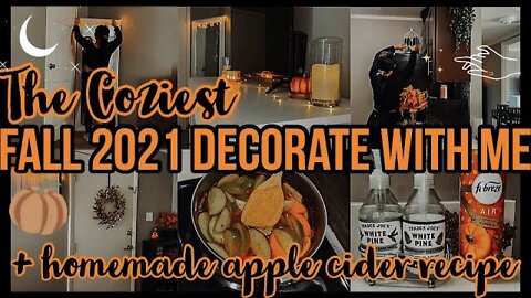 *COZIEST* FALL DECORATE WITH ME 2021 | HALLOWEEN 2021 DECOR IDEAS | SMALL APARTMENT DECOR|ez tingz