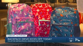 2 Cares for the Community: Backpack drive kicks off