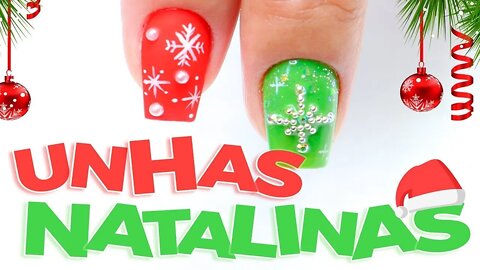 Unhas Decoradas de Natal (Paola Chaves)#unhas #alongamento #natal