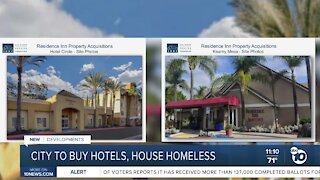 City to buy hotels, house homeless