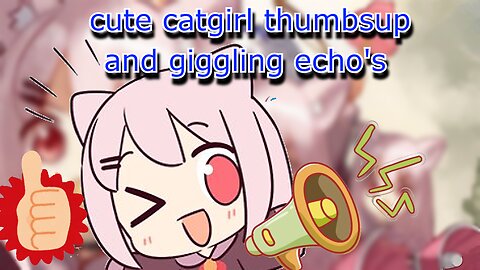 30 seconds of vtuber Bell nekonogi being cute with thumbs up png & echo's and giggling