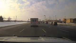 Video 1 – dashcam stolen ambulance chase