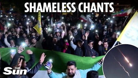 Iranian crowds cheer missile & drone attack on Israel