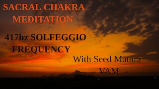 🧡 Sacral Chakra Meditation with 417hz Solfeggio Frequency and Seed Mantra VAM 🧡