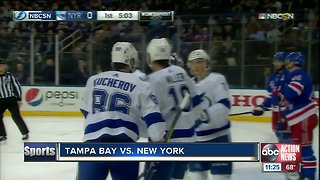 Tampa Bay Lightning win 10th straight game, top New York Rangers 4-3 in overtime