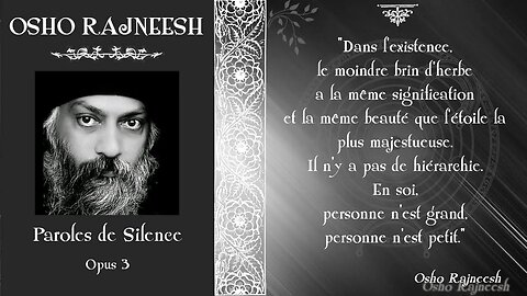 Osho Rajneesh - Paroles de Silence - 3