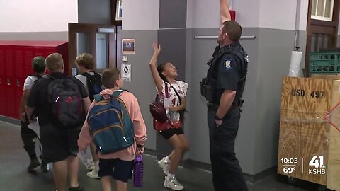 Thursday marked 1st day of school for not just Lawrence students, but school resource officer