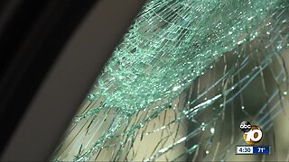 Water balloons tossed from moving vehicle, smash windshields