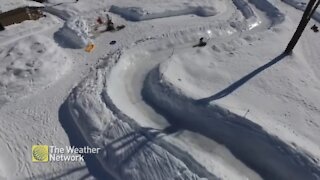 Canadians create epic DIY sledding tracks and hit the hills this winter