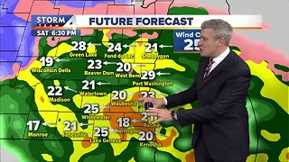 Warmer but windy and wet weekend ahead