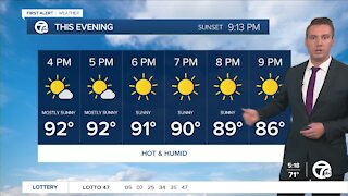 Metro Detroit Forecast: Heat indices 95° to 98° this afternoon