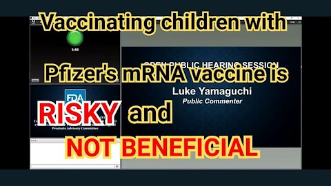 Vaccinating children with Pfizer's mRNA vaccine is NOT benificial