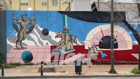 Διαβολο-Γκράφιτι στην πλατεία Αττικής