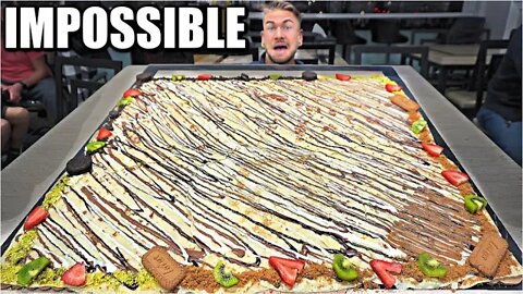 WORLDS BIGGEST CREPE CHALLENGE (54 x 54 Inch) | The FAMOUS Choco Mania Death By Chocolate Challenge