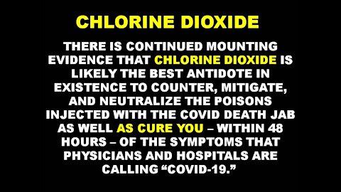 BOMBSHELL IS CHLORINE DIOXIDE A MIRACLE CURE? YOU TELL ME!