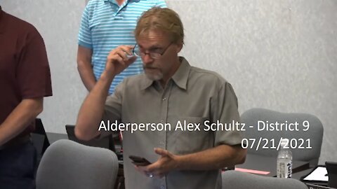 Alderperson Alex Schultz's (District 9) Invocation At 07/21/2021 Appleton Common Council Meeting