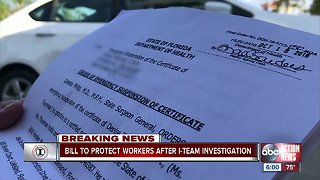 Bill to protect workers after I-Team investigation