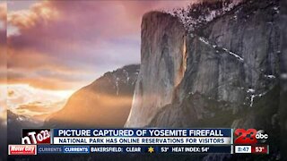 "Firefall" photo captured in Yosemite