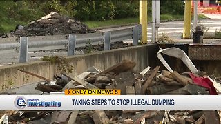 Environmental crimes task force investigating illegal dumping behind former Kmart