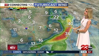 Winds increase Tuesday afternoon in the Kern County mountains and desert