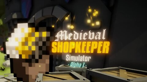 A Pixel Shopkeeper with my Puppy in a 3D World - Medieval Shopkeeper